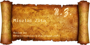 Miszlai Zita névjegykártya